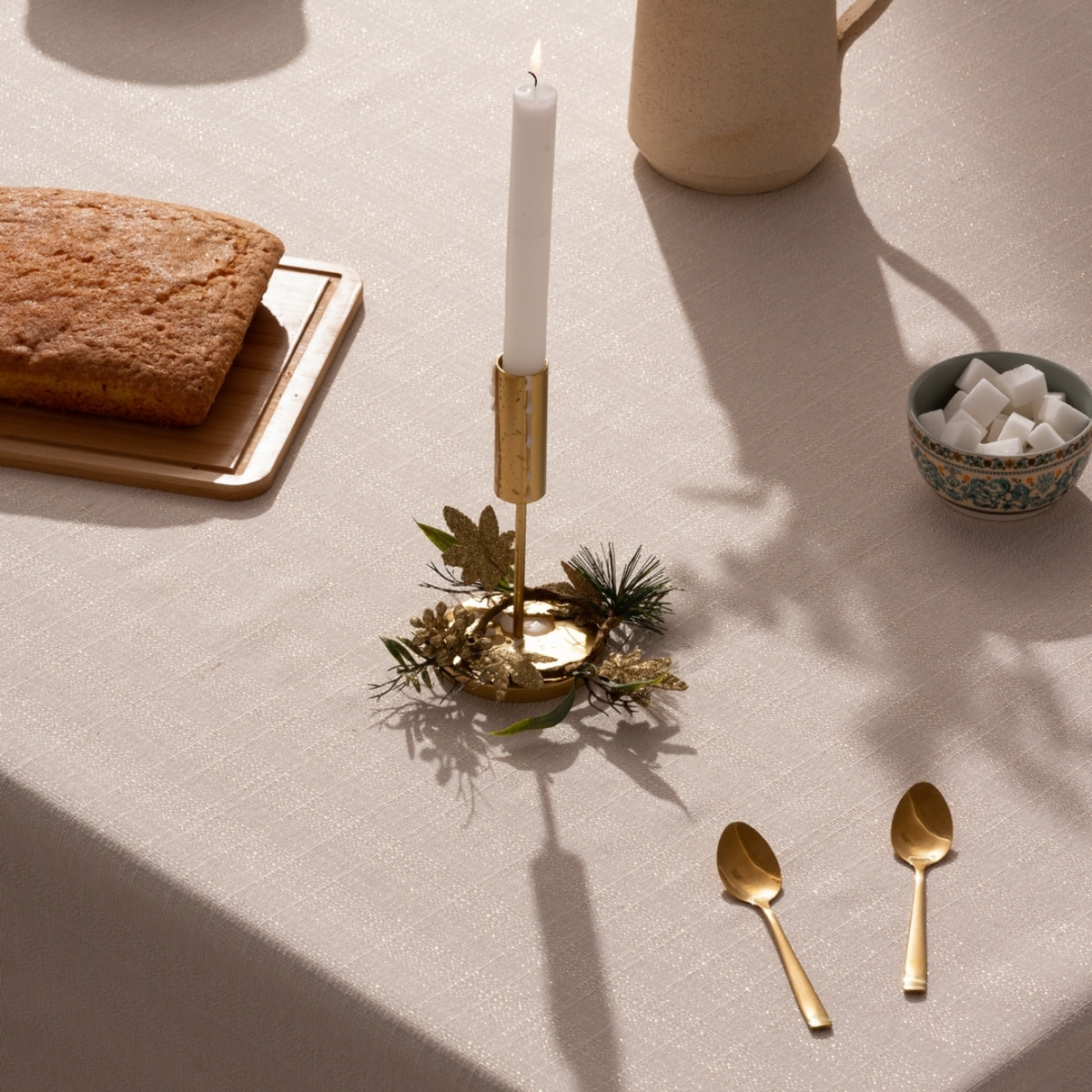 Mantel antimanchas EVOLET BEIGE-ORO