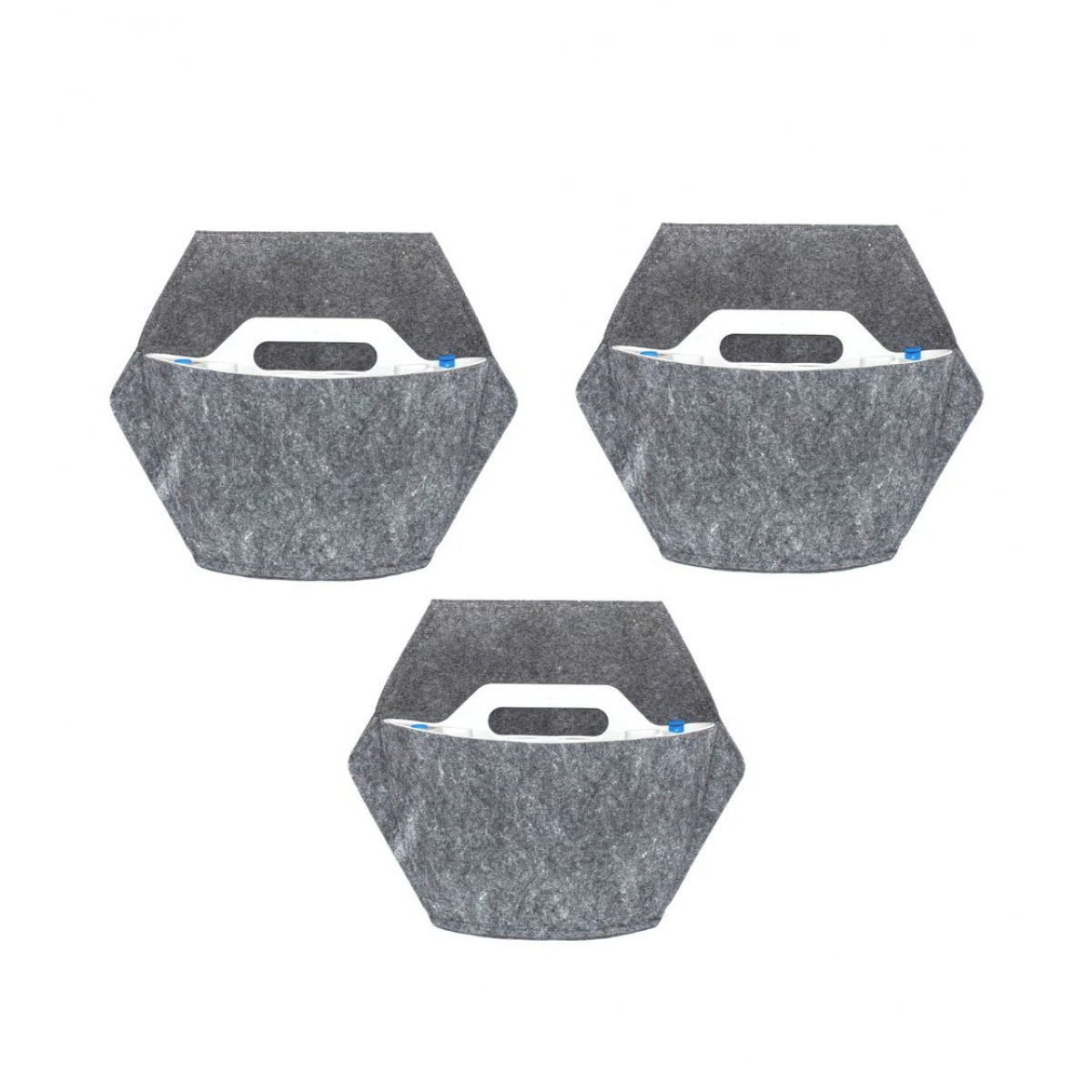 Macetas de pared autorriego hexagonal con 6 plantas colgantes