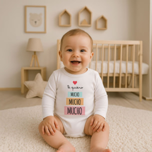 Body bebé manga larga personalizado frases