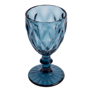 Juego de 4 copas de cristal de 250cl azul san ignacio