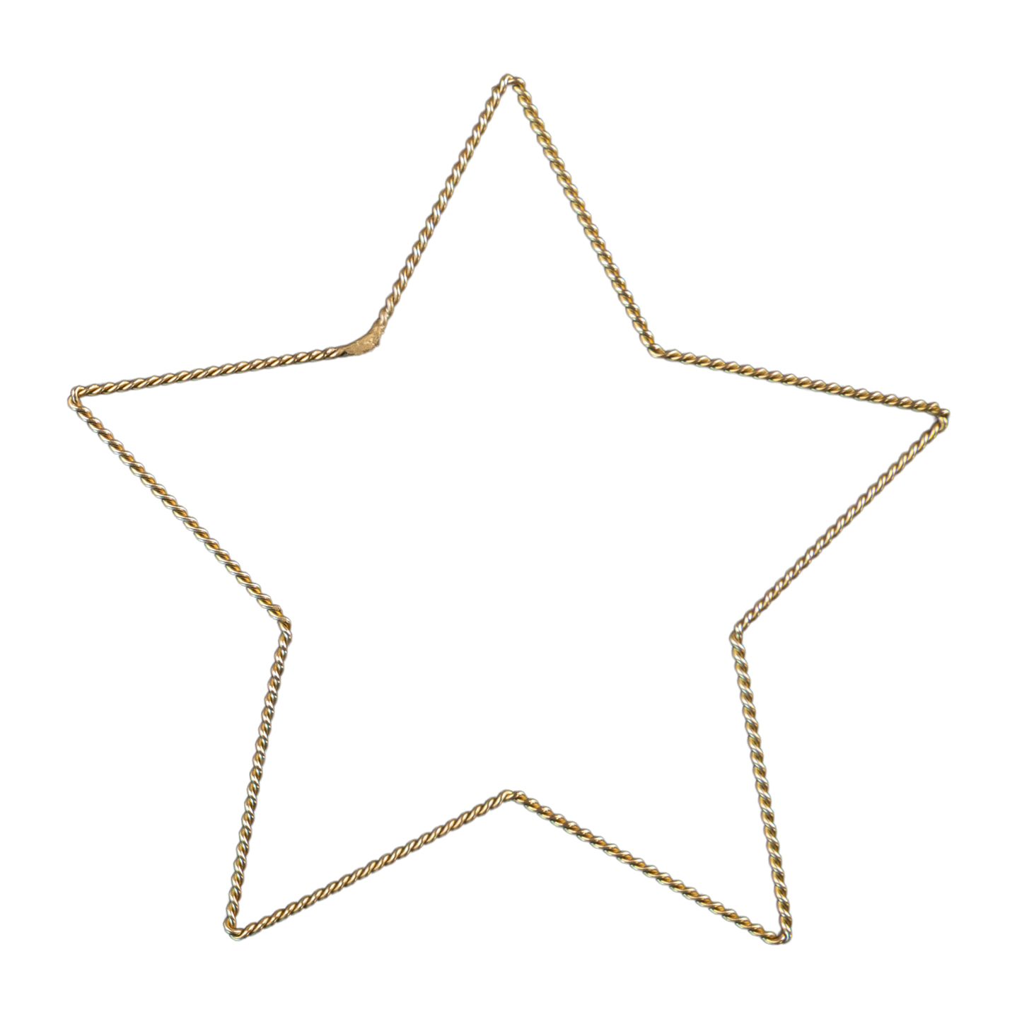 Déco murale étoile fil laiton torsadé - Doré Vieilli