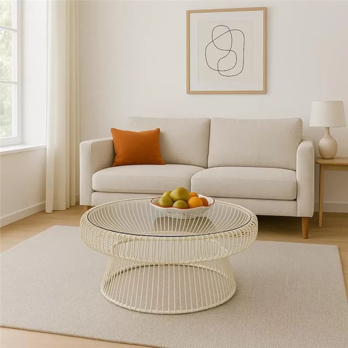 Table basse Lisboa 86cm beige Kare Design