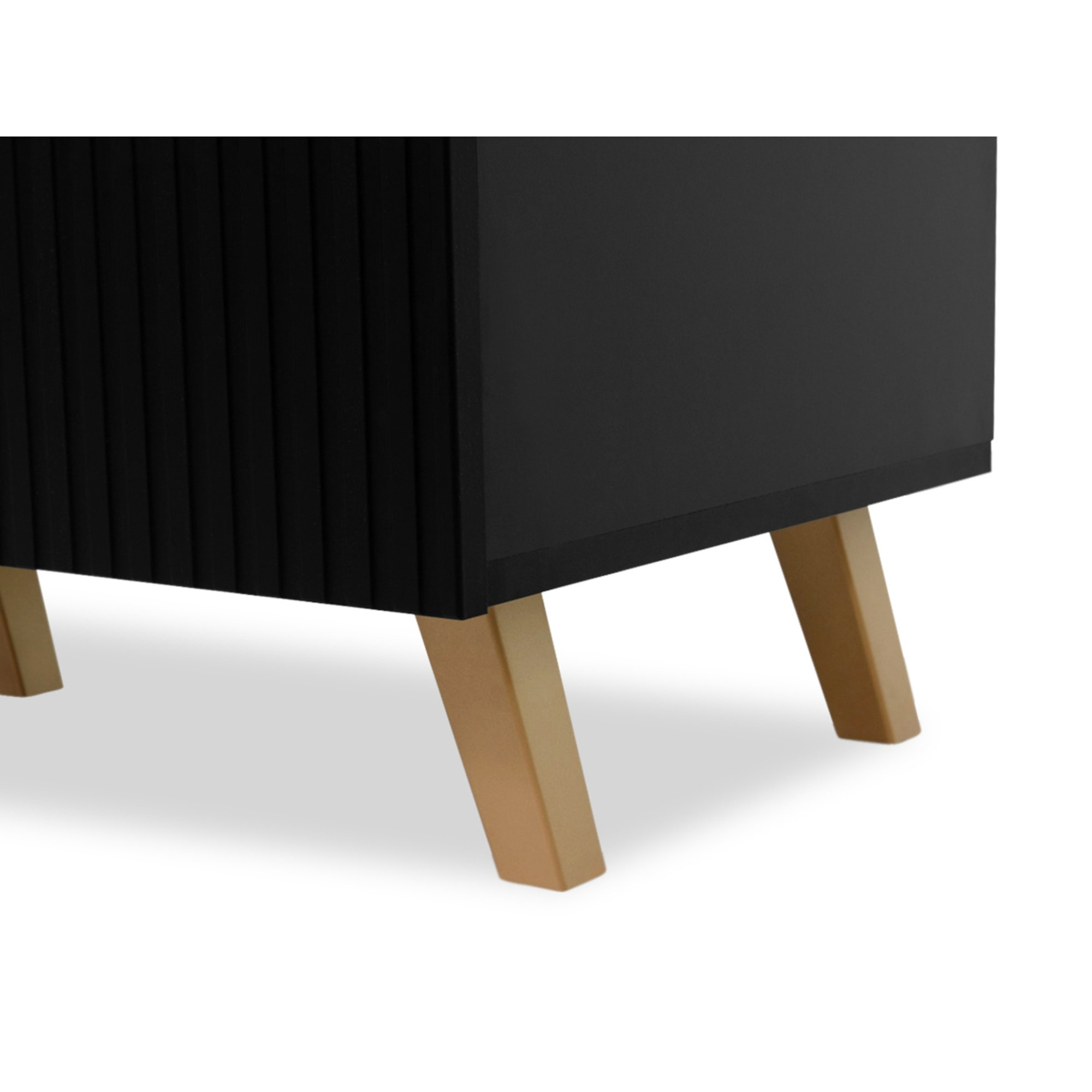 Sanna - buffet bas - 200 cm - style contemporain - Noir / Blanc