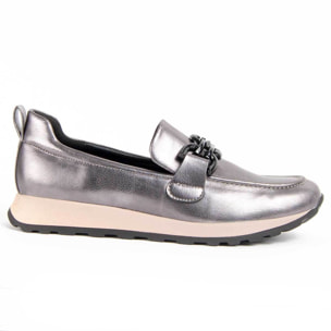 Zapato De Cuña - Gris - Altura: 4 Cm