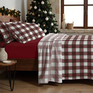 Parure de lit 100% coton Xmas Vichy Grande