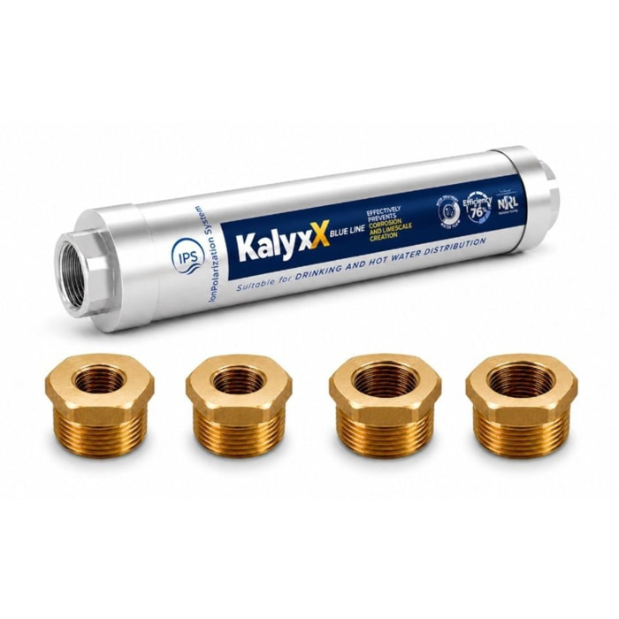 Alternative adoucisseur d'eau KalyxX Blue Line 1"+3/4"+1/2" (IPSKXFRBBG11234)