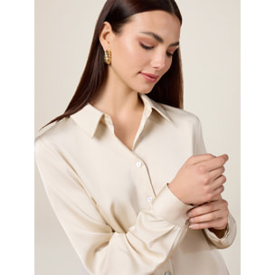 Oltre - Camisa de satén - Beige