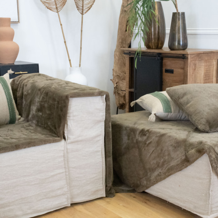 Plaid tout doux - Taupe