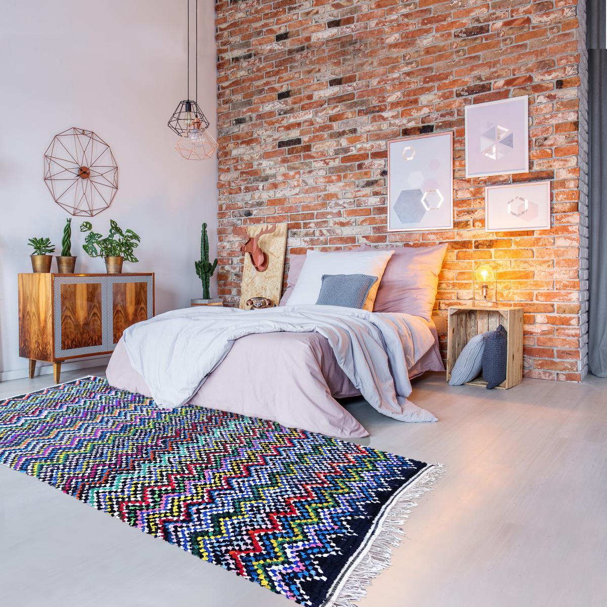 Authentique tapis berbère fait à la main en coton HIMU