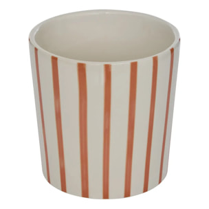 Set de 2 Pots de Fleurs Pool en dolomite 22,3x22,3x24,5cm Orange et Violet