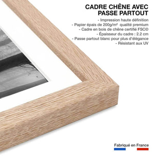 Affiche nature foggy weather Affiche sous cadre bois