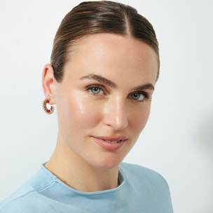 Pendientes Umres acabado oro rosa 18k
