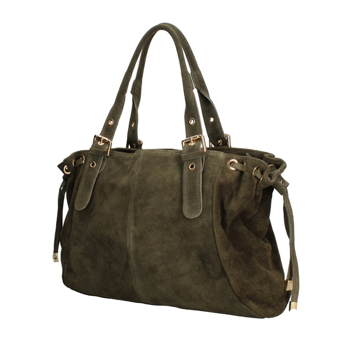 Borsa a mano da donna Made in Italy - Modello Celeste Plus - 100% pelle - 20.0 x 28.5 x 41.0 cm