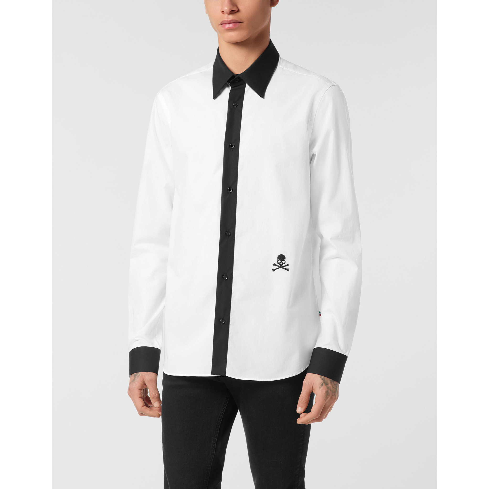 PHILIPP PLEIN Shirt Sugar Daddy Cut LS SKULL