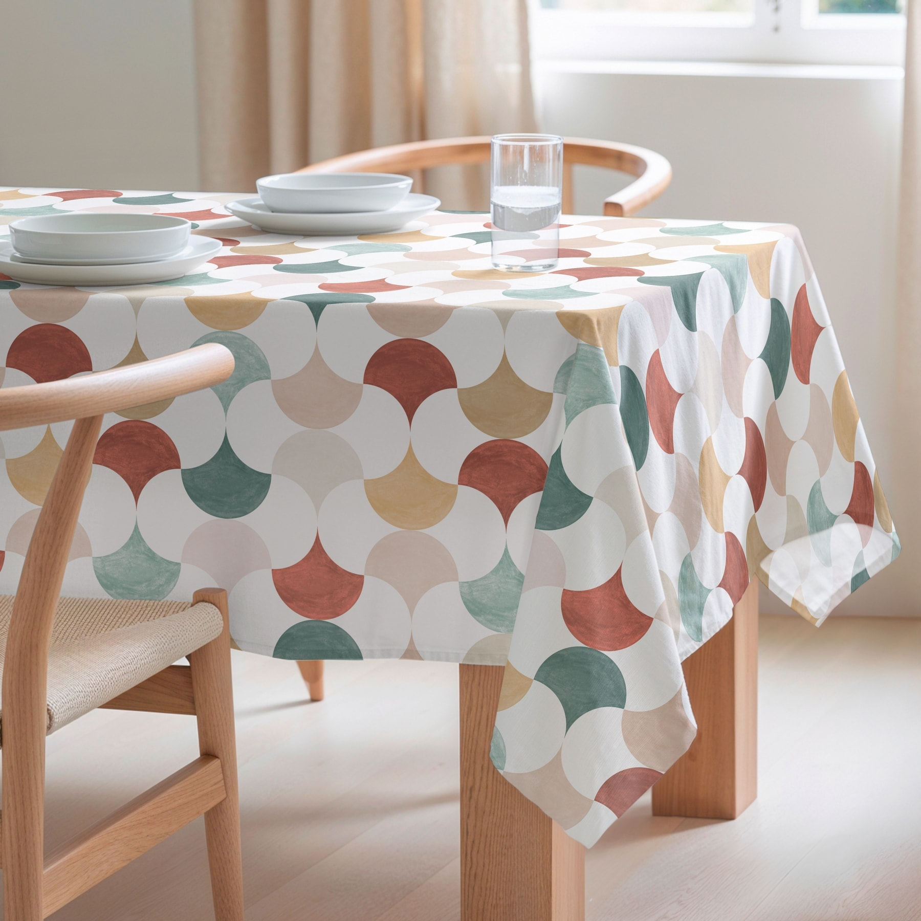 Mantel estampado antimanchas MIREN MULTICOLOR