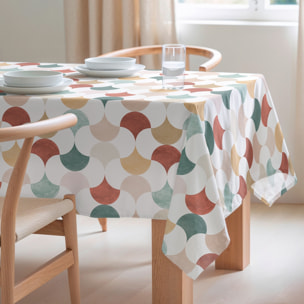 Mantel estampado antimanchas MIREN MULTICOLOR