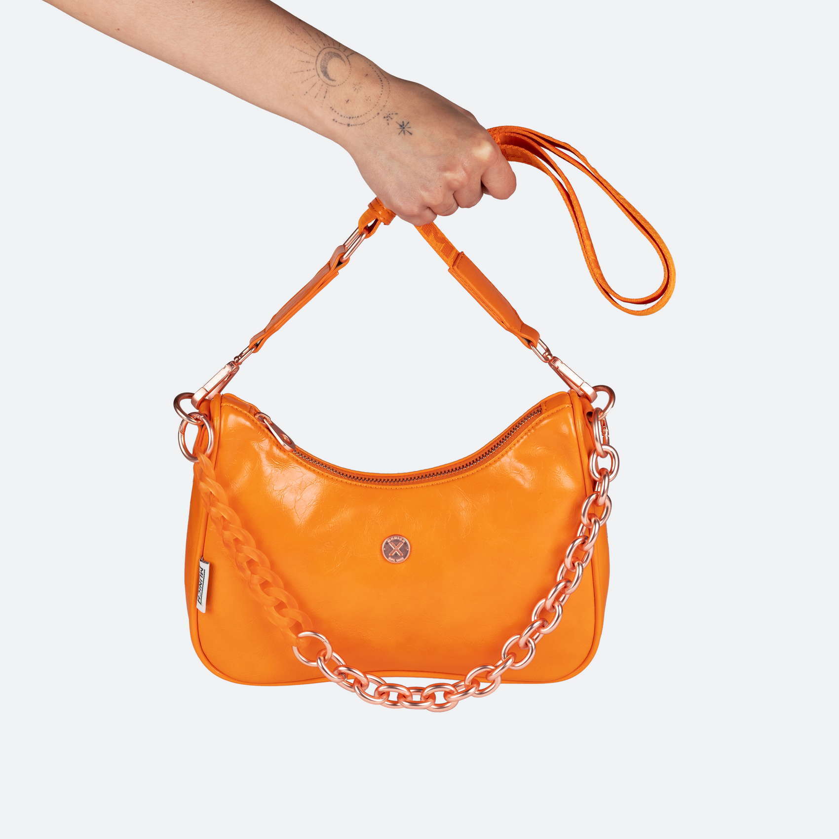 BOLSO SPLASH CROSSBODY BAGUETTE CARROT