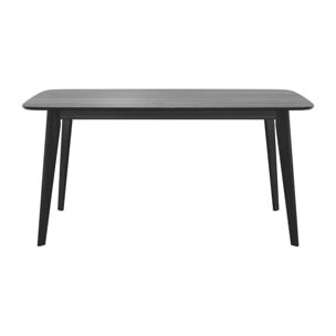Table rectangulaire 6 personnes en bois noir 150 cm - Oman