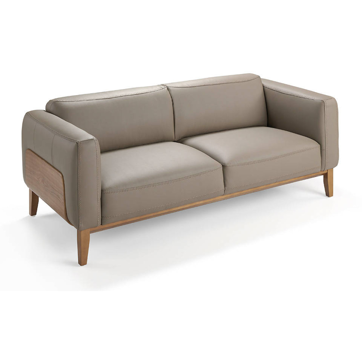 Sofá de piel de vacuno 209x92x77cm