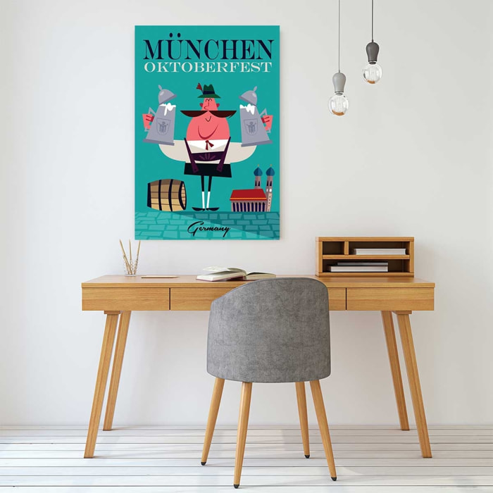 Tableau retro munchen Toile imprimée