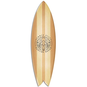 Planche de surf deco Beachwood Tableau alu Dibond