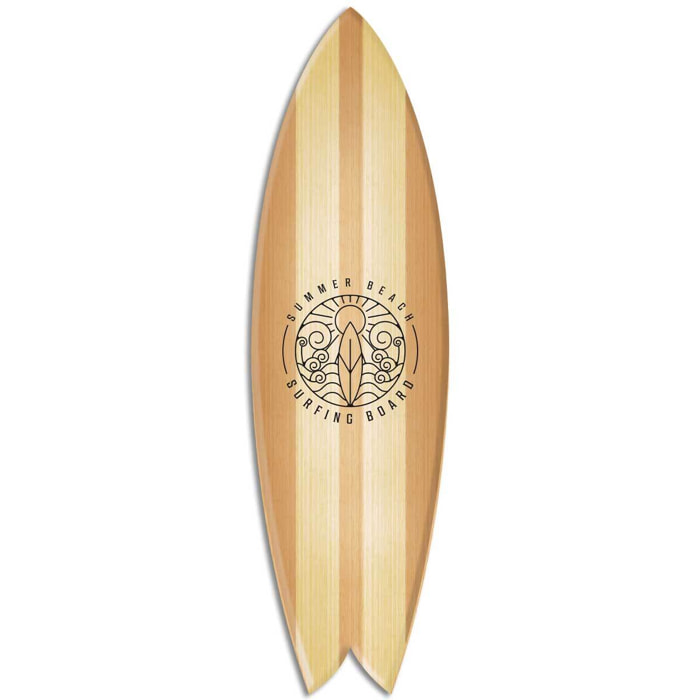Planche de surf deco Beachwood Tableau alu Dibond