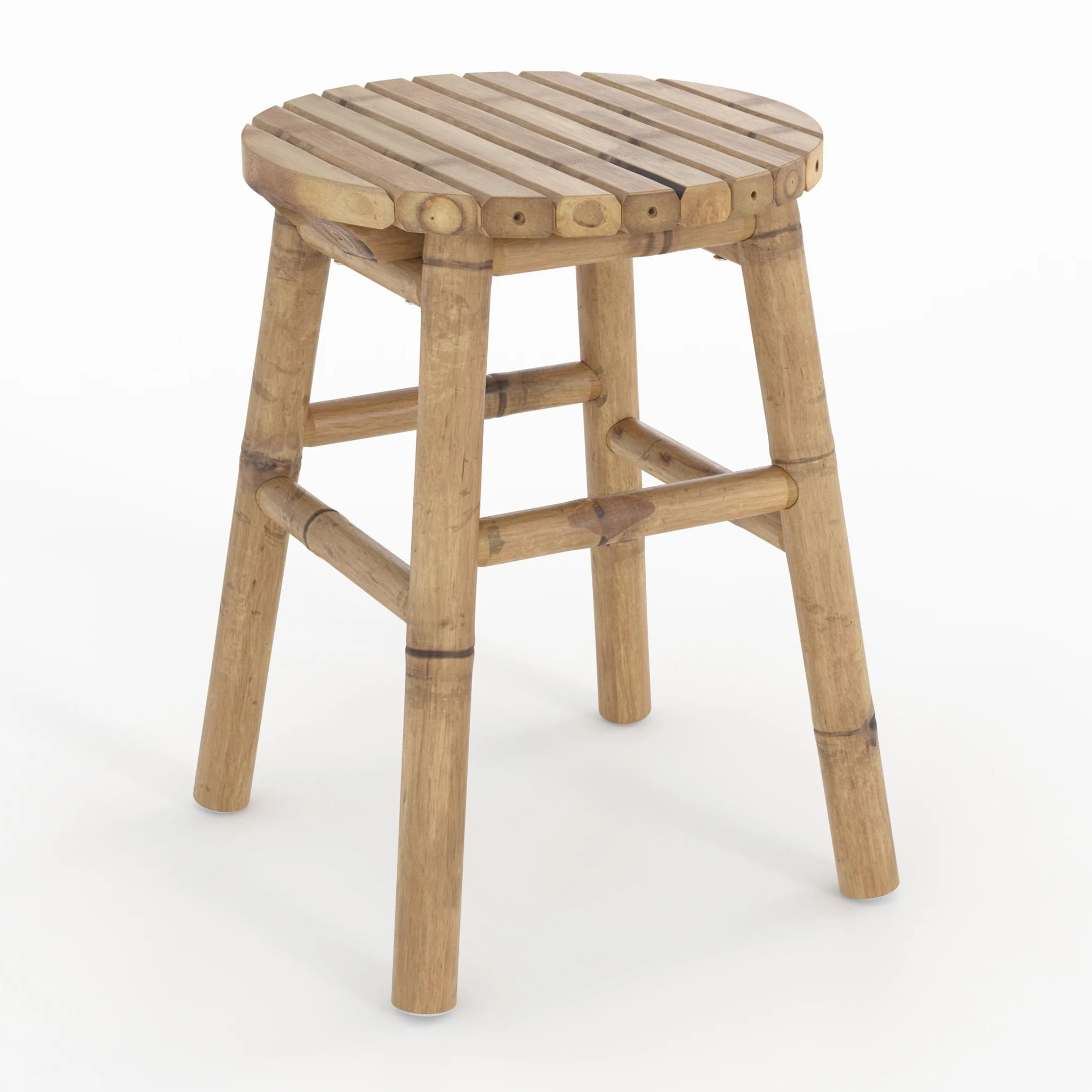 Tabouret de jardin en bambou H45,5 cm - Polly