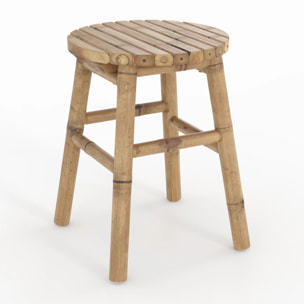 Tabouret de jardin en bambou H45,5 cm - Polly