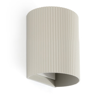 SOLE Applique ronde gris cannelée