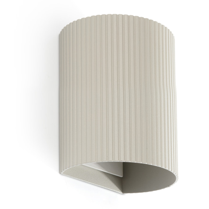 SOLE Applique ronde gris cannelée