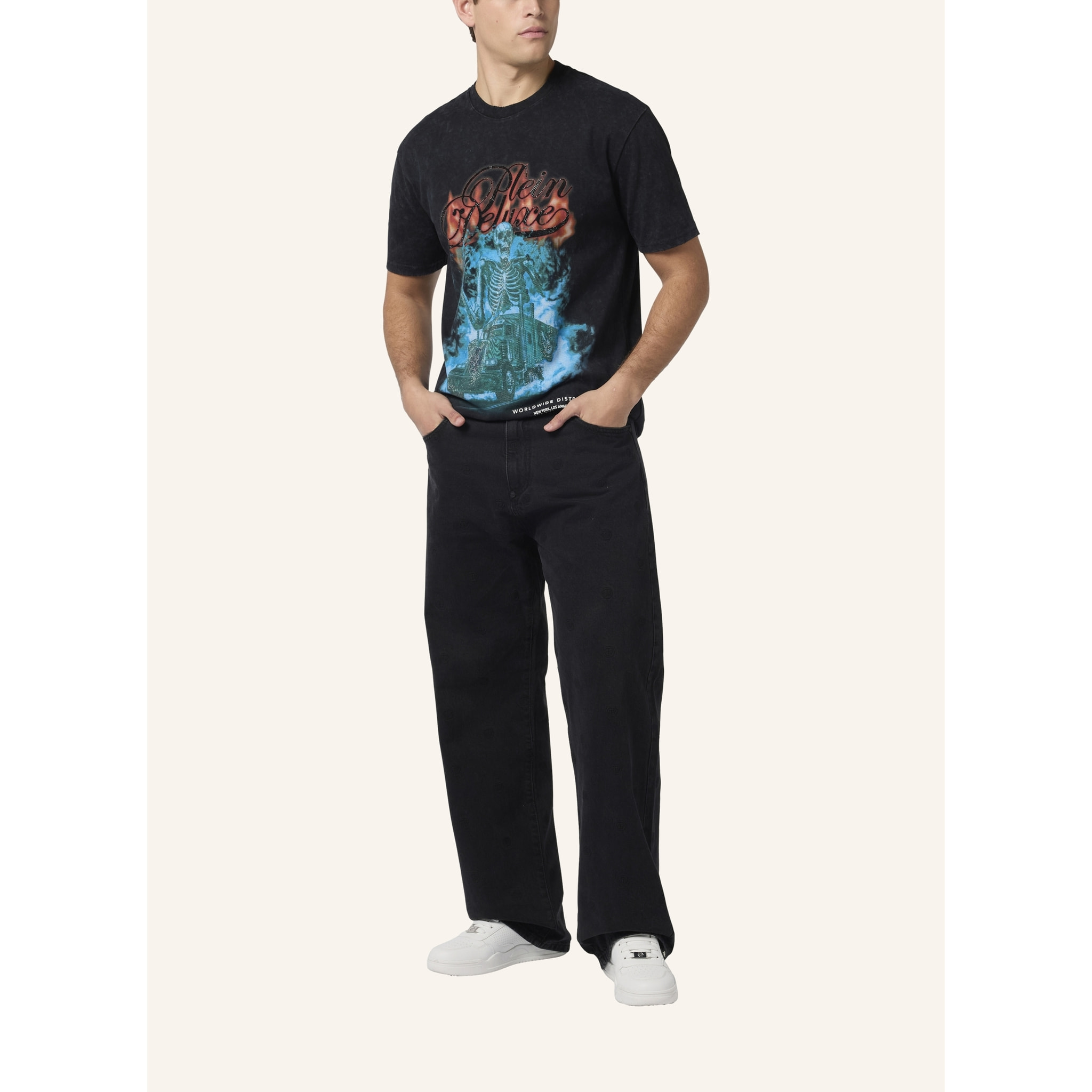 PHILIPP PLEIN Maglietta girocollo Ss SKELETON