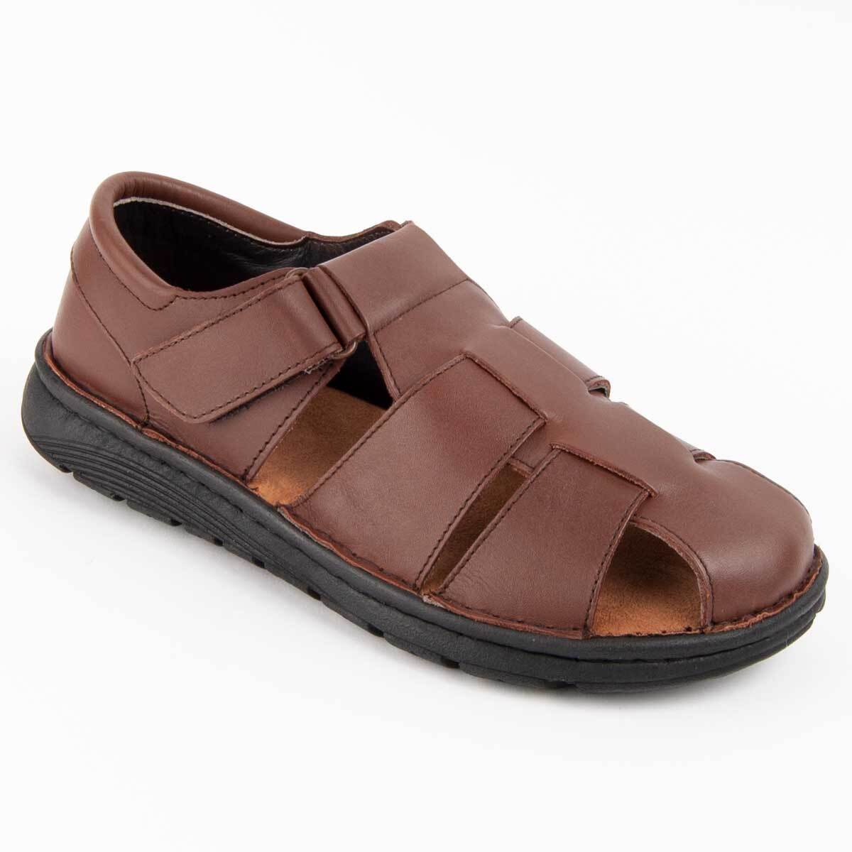 Sandalia De Piel - Marron