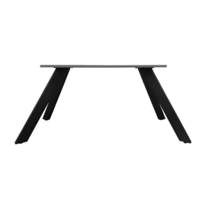 Table extensible céramique gris marbré 180/260 cm - 8 piètements - UNIK