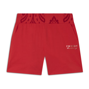 Short sportivi con fascia in vita floreale