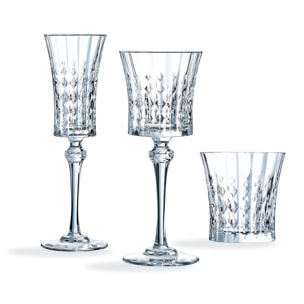 Set de 18 Copas de vino Lady Diamond - Cristal d'Arques