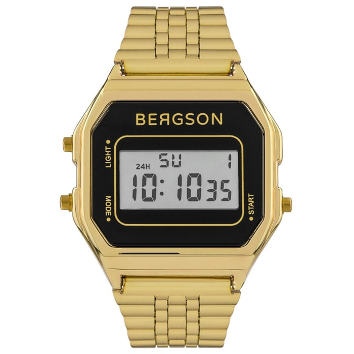 Reloj Bergson BGW8159U3 Unisex Digital Cuarzo con Correa de Acero