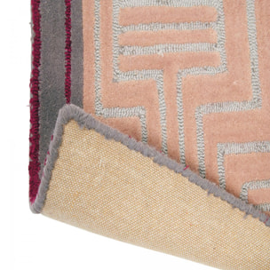 Tapis salon et chambre fait à la main en laine motif géométrique CIOL