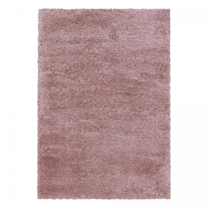 Tapis poils longs shaggy tissé motif uni TENI