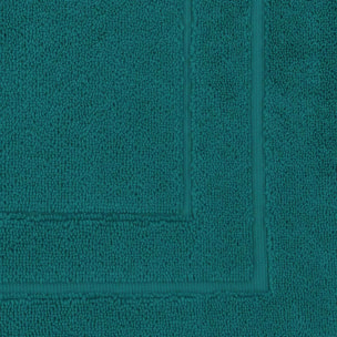 Tapis de bain pur coton 900 g/m² uni vert Elea emeraude