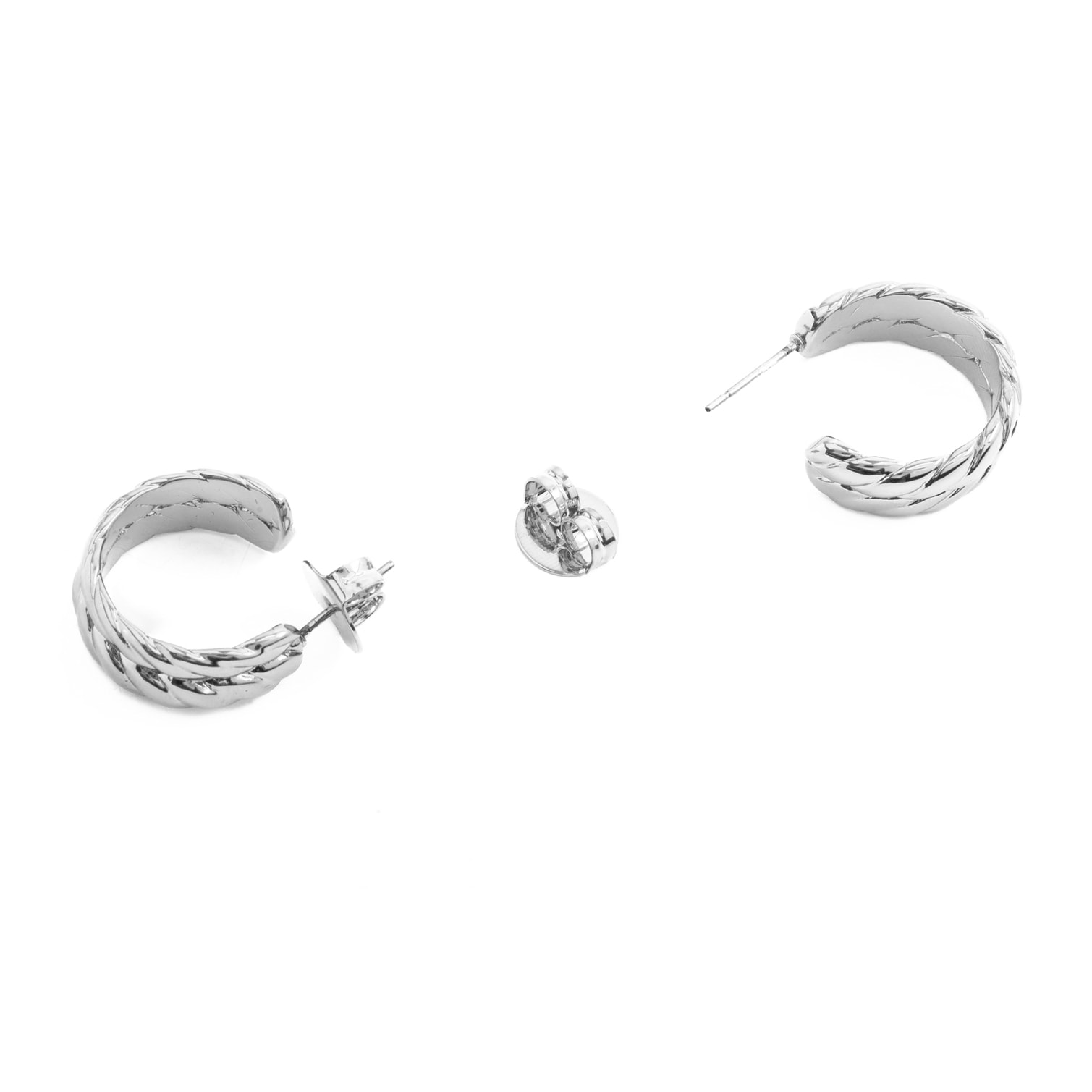 Pendientes de 19,5mm de diámetro acabado plata