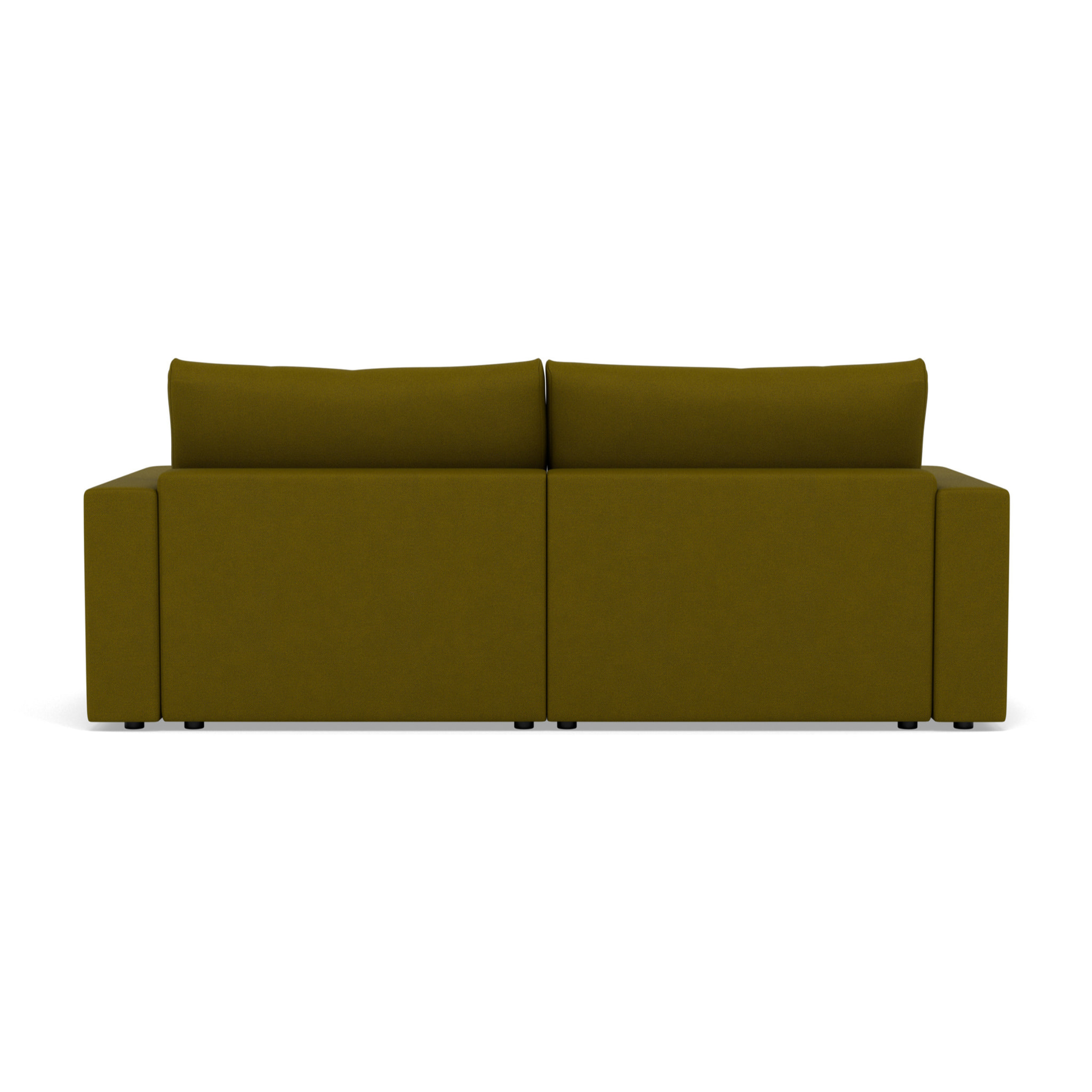 Daryl - canapé d'angle réversible 4 places convertible avec coffre en tissu texturé - Vert