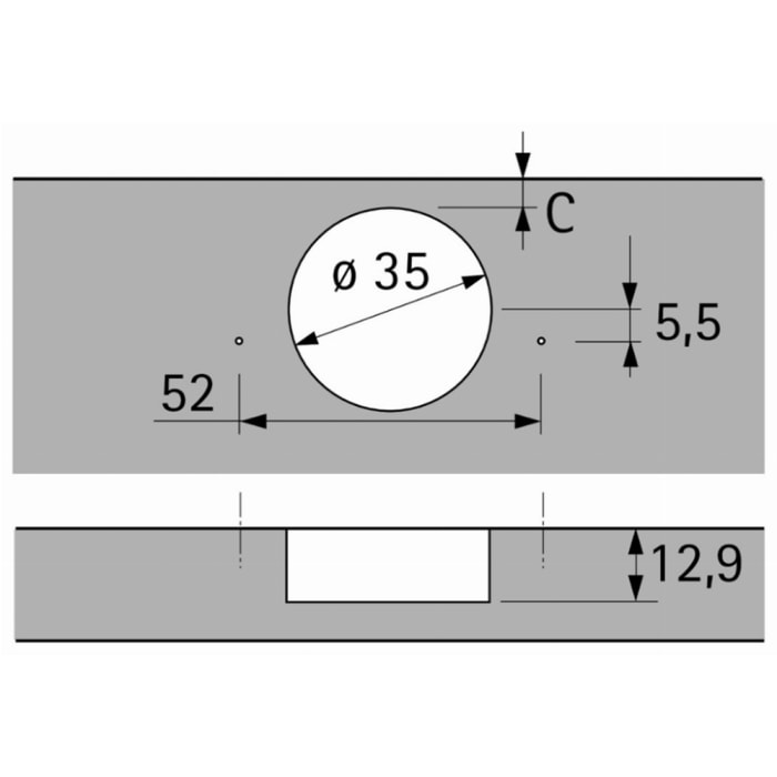 Charnière Sensys 8675 TH52 110° B à vis HETTICH - 9073662