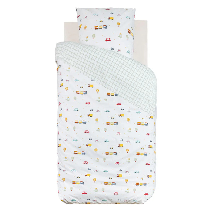 Parure de lit Telma motif voiture 140x200cm