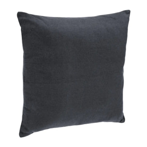 Coussin déhoussable coton gris ardoise 38x38cm