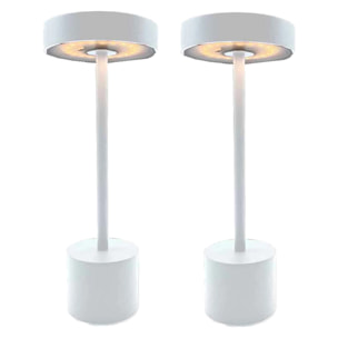 2 Lampe de table sans fil ROBY H30CM