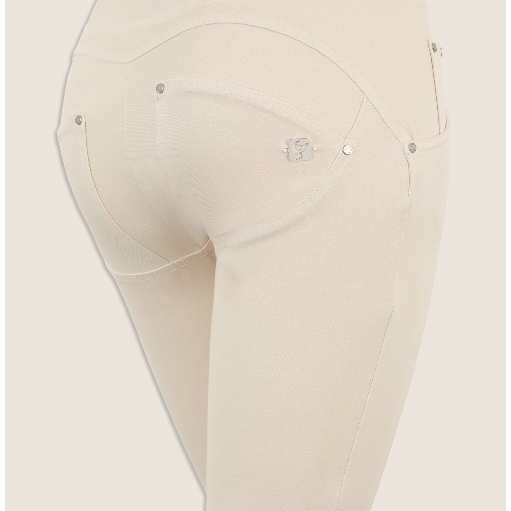 Pantaloni push up WR.UP® vita alta superskinny tessuto navetta