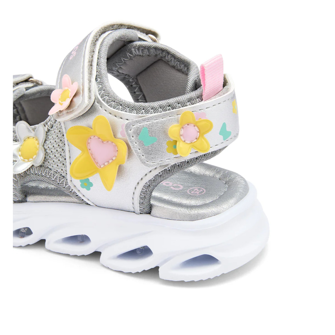 Sandalias de Luces de Niña con Detalles de Mariposa