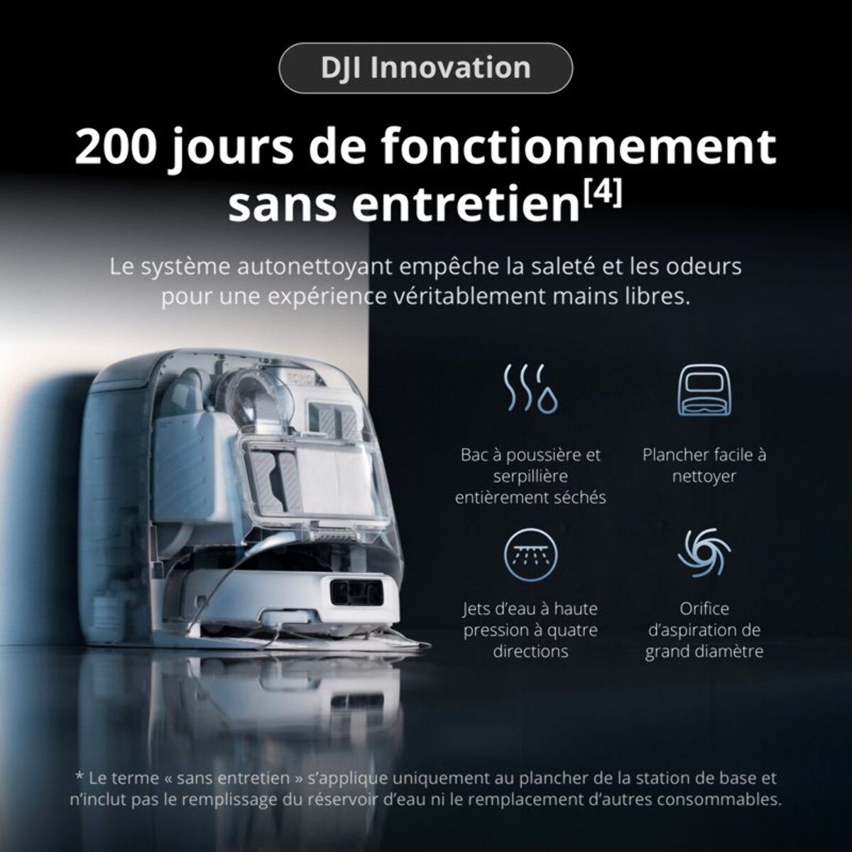 Robot Aspirateur Laveur DJI Romo P Water Tank