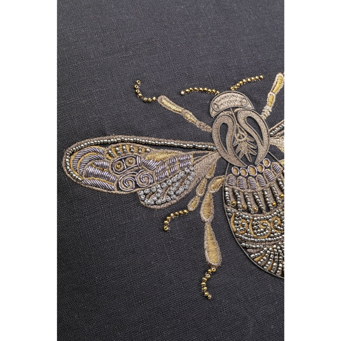 Coussin noir abeille Kare Design