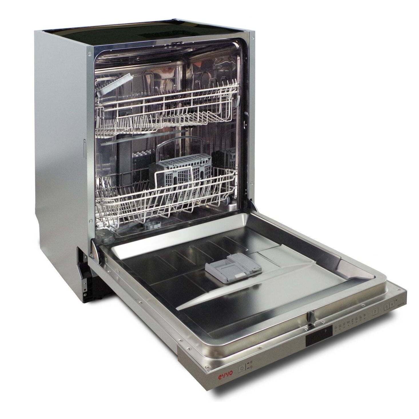 Lavavajillas integrable EVVO Di.2, 14 Cubiertos, 8 Programas, Inox, Ancho 600 mm